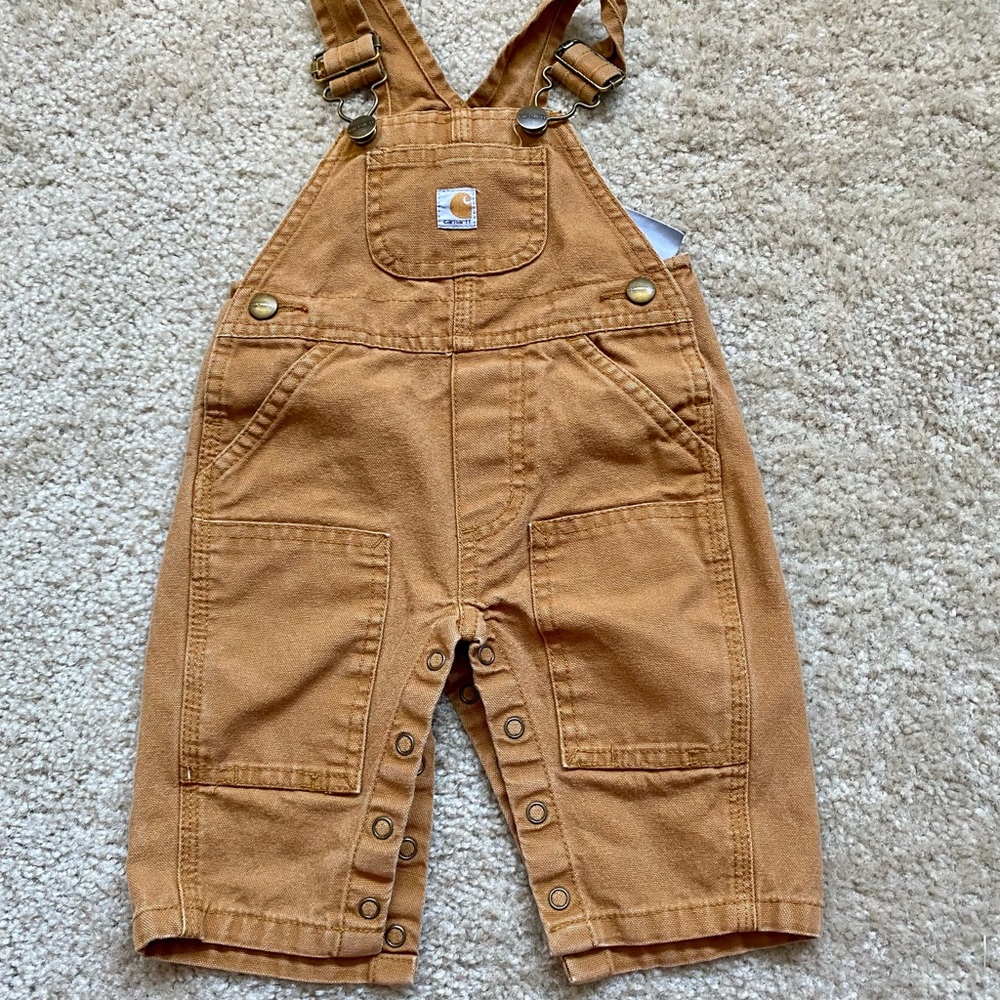 Carhartt overalls/ Harley velcro as 3mo